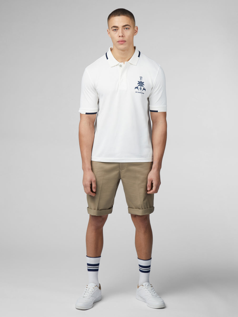 Polos Ben Sherman B by Ben Sherman Sports Club Embroidered Blanche | RHQ-93085496